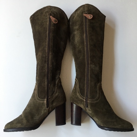 Fabianelli EU 36 Green Suede High Boots - Picture 8 of 16